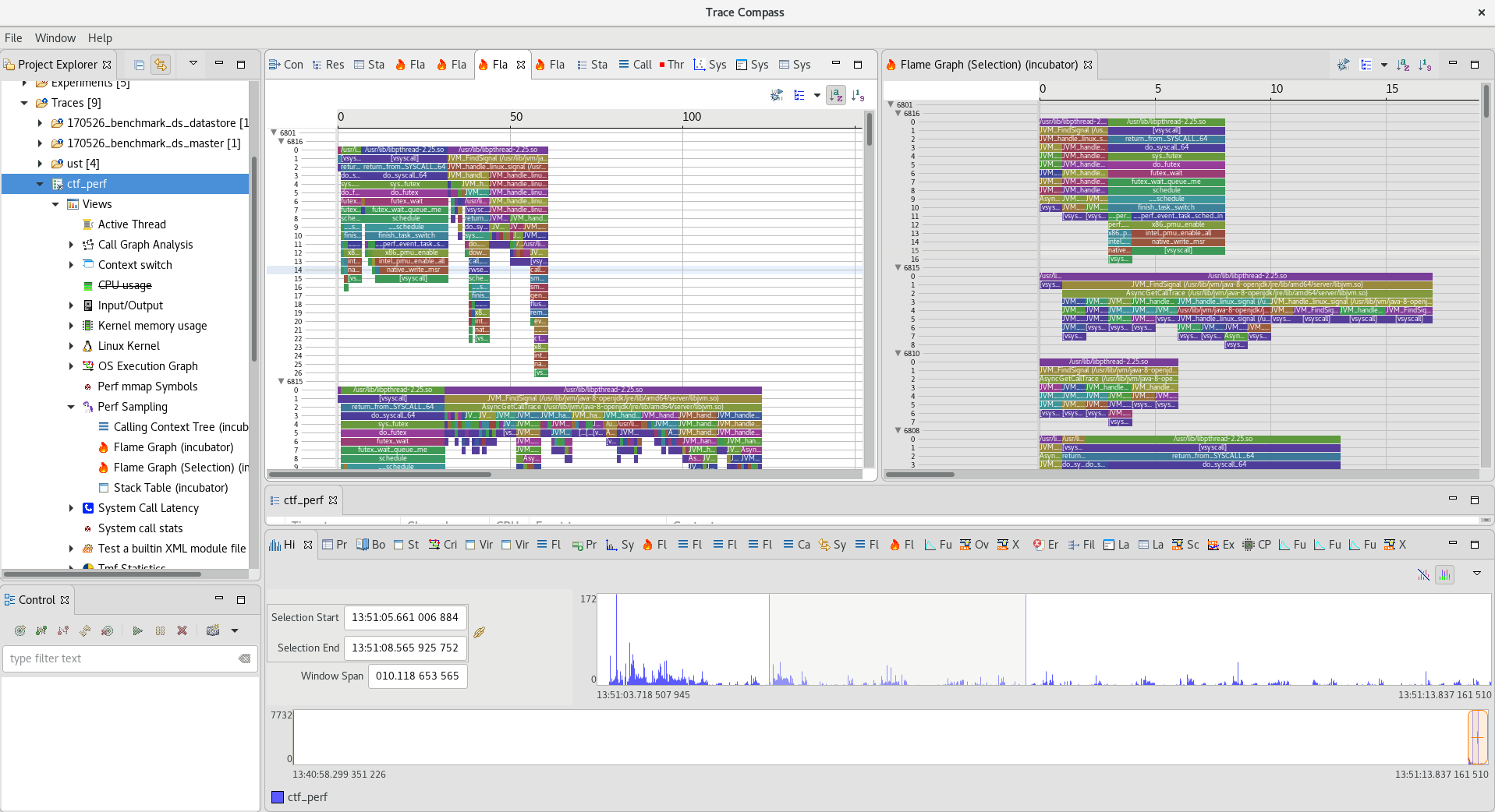 Flamegraphs Side by Side
